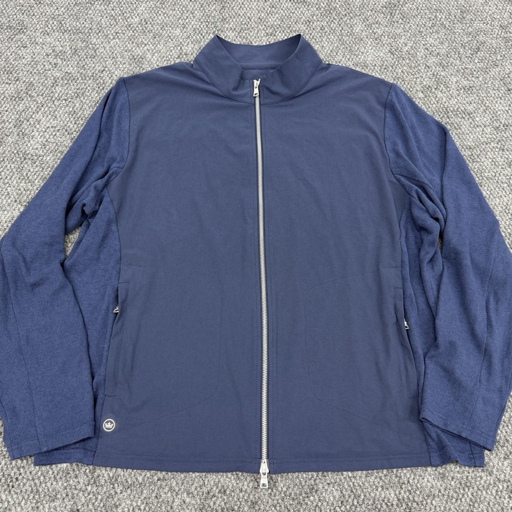 Peter Millar Crown Crafted Men's XXL Navy Full Zip Performance Stretch Jacket